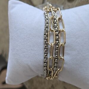 Four Chain Bracelet w/Magnetic Closure, NWOT